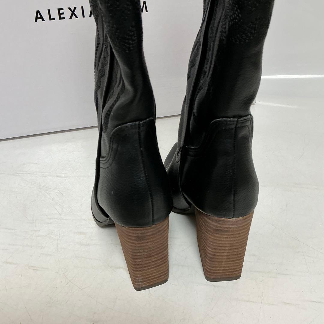 ALEXIA STAM ブラック　ロングブーツ　ウエスタンロングブーツ