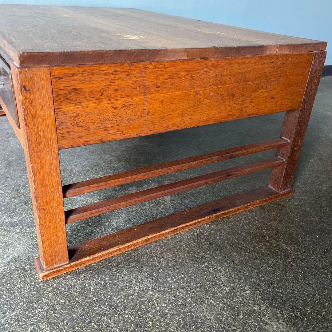 文机　昭和レトロ　古道具　アンティーク　ローテーブル　テレビ台