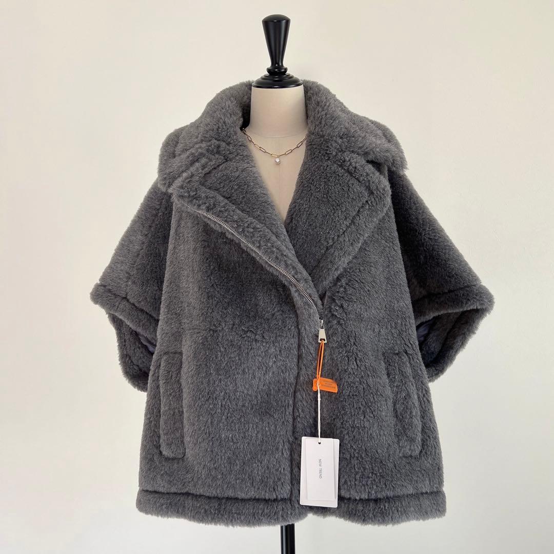 新品未使用 特注ベアポンチョジップテーラードMaxMaraがお好きな方　グレー