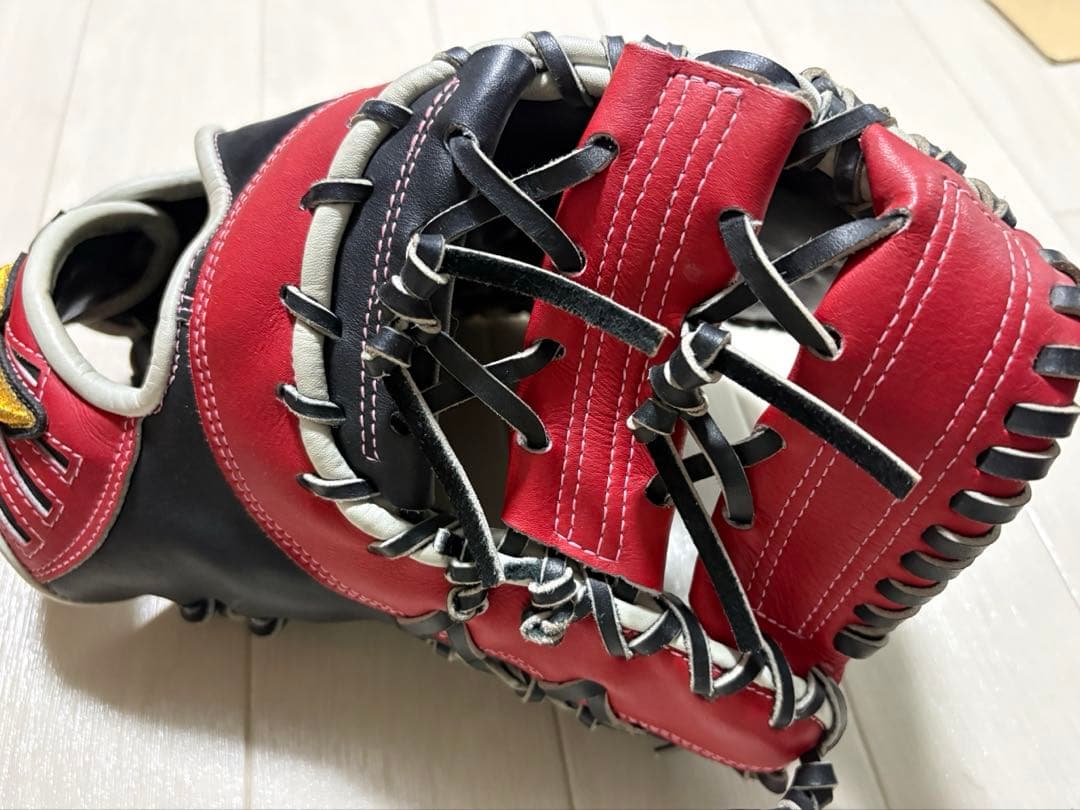 MIZUNO Pro 軟式オーダーファーストミット 黒/赤