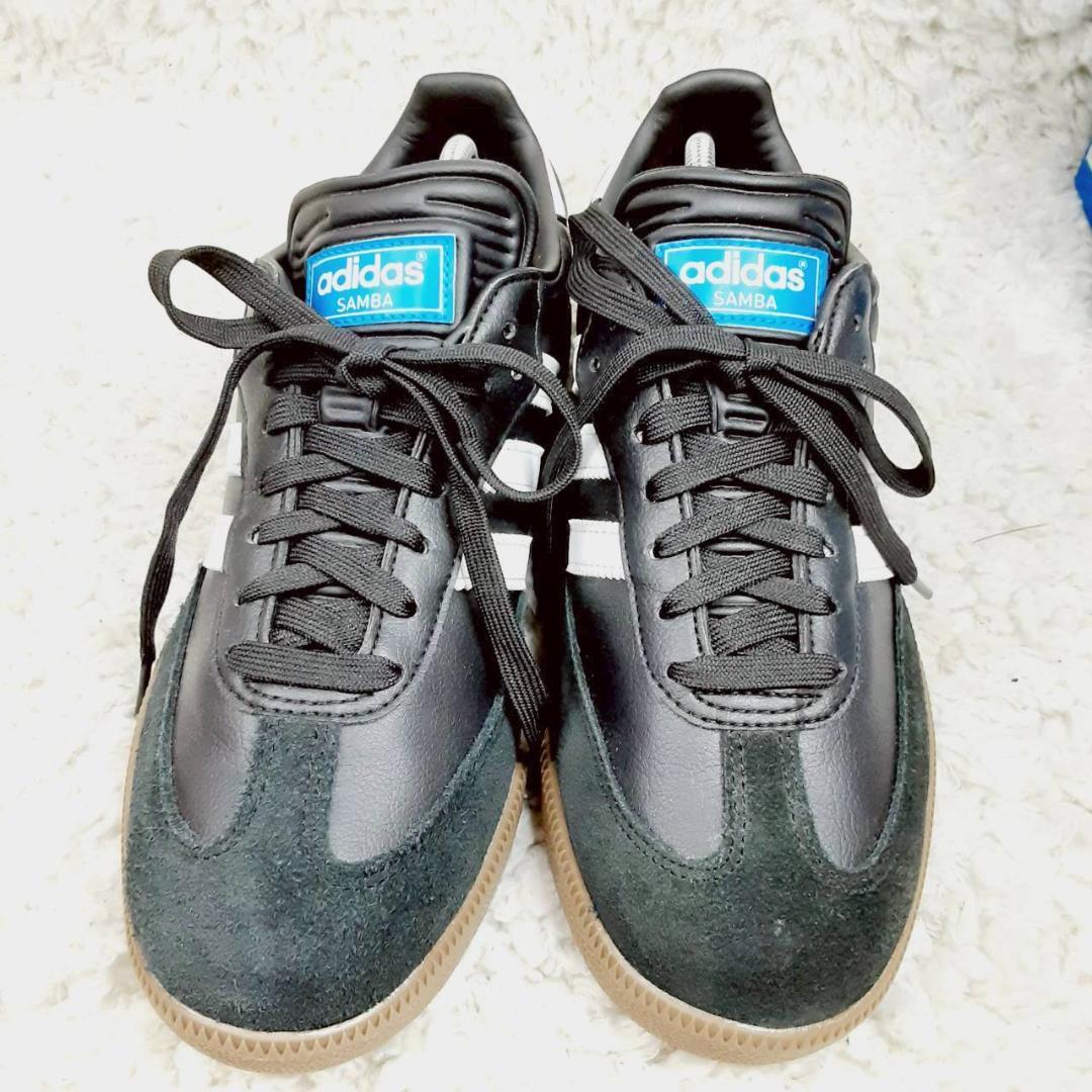 新品未使用箱付 25.5㎝◎adidas サンバゴルフ ゴルフシューズ 黒 白