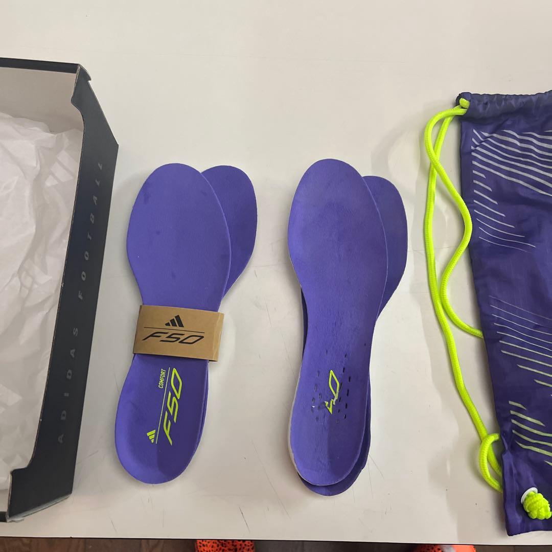 adidas F50 サッカーシューズ 紫/緑 FG 27.0cm