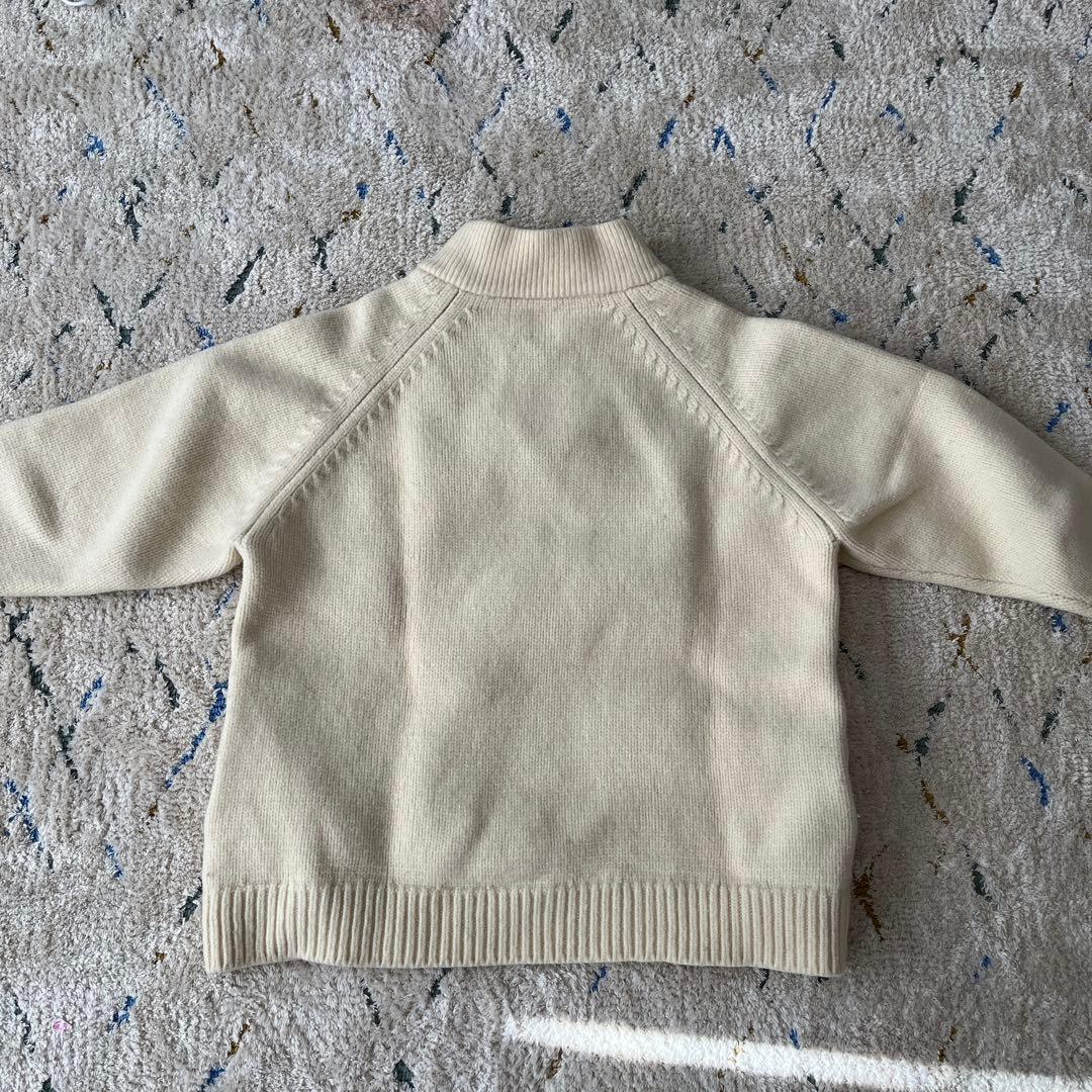 batoner バトナー　ハーフジップ　オフホワイト　サイズM ウール