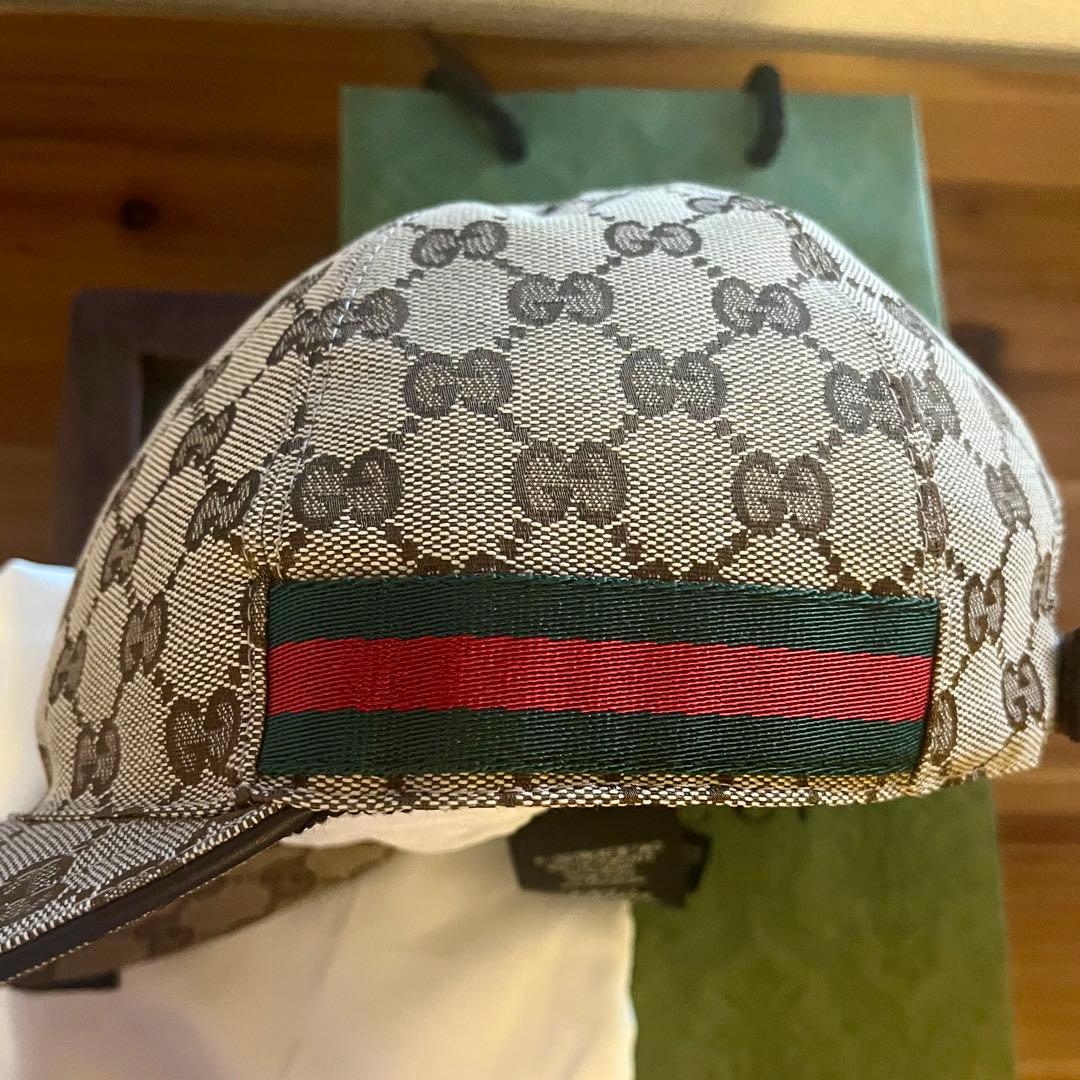 ✴︎限定お値下げ✴︎【正規品】GUCCI GGパターンベースボールキャップ　Lサイズ