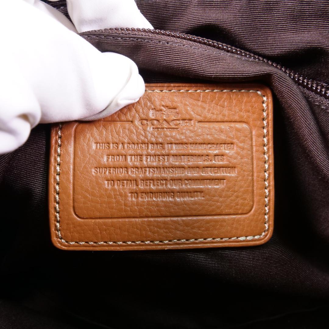 コーチ ショルダーバッグ ヘリテージ ストラップ ワンショルダー キャメル