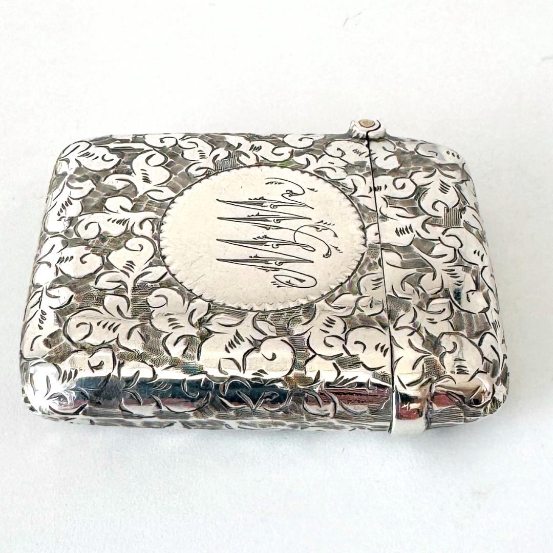 ★1895年代 英国★純銀製 マッチケース イギリス 925 バーミンガム