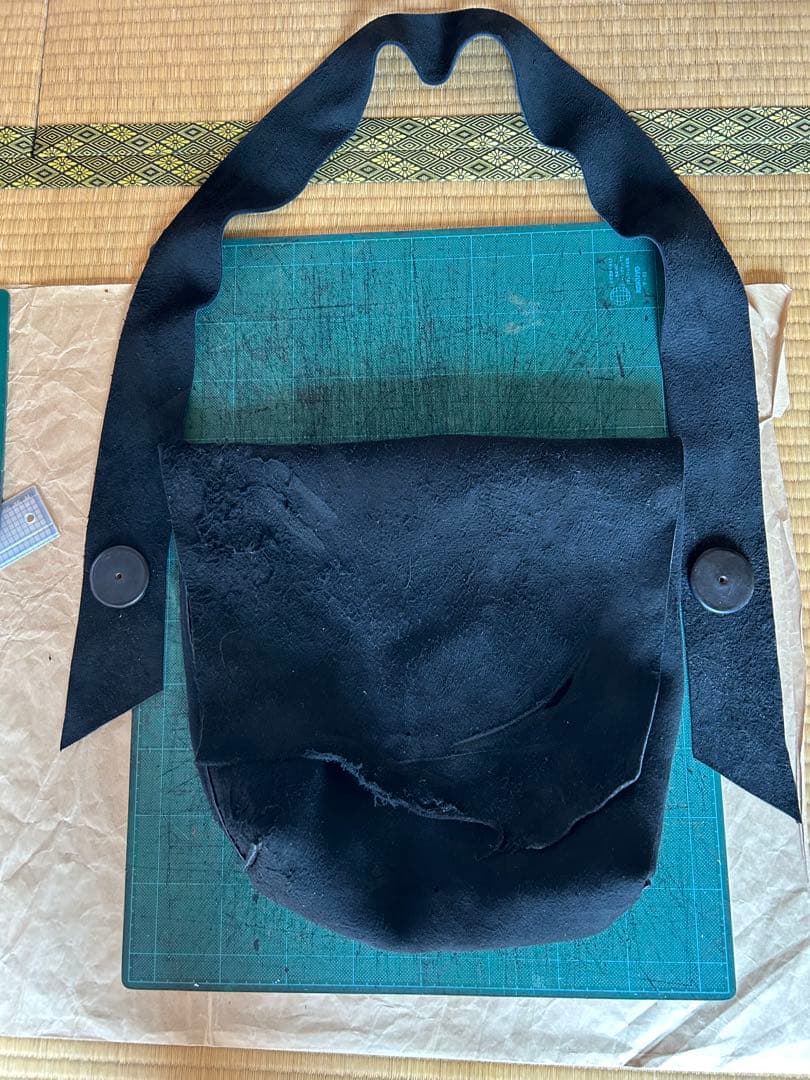 ムムム様 ディアスキンバッグ　黒スエード