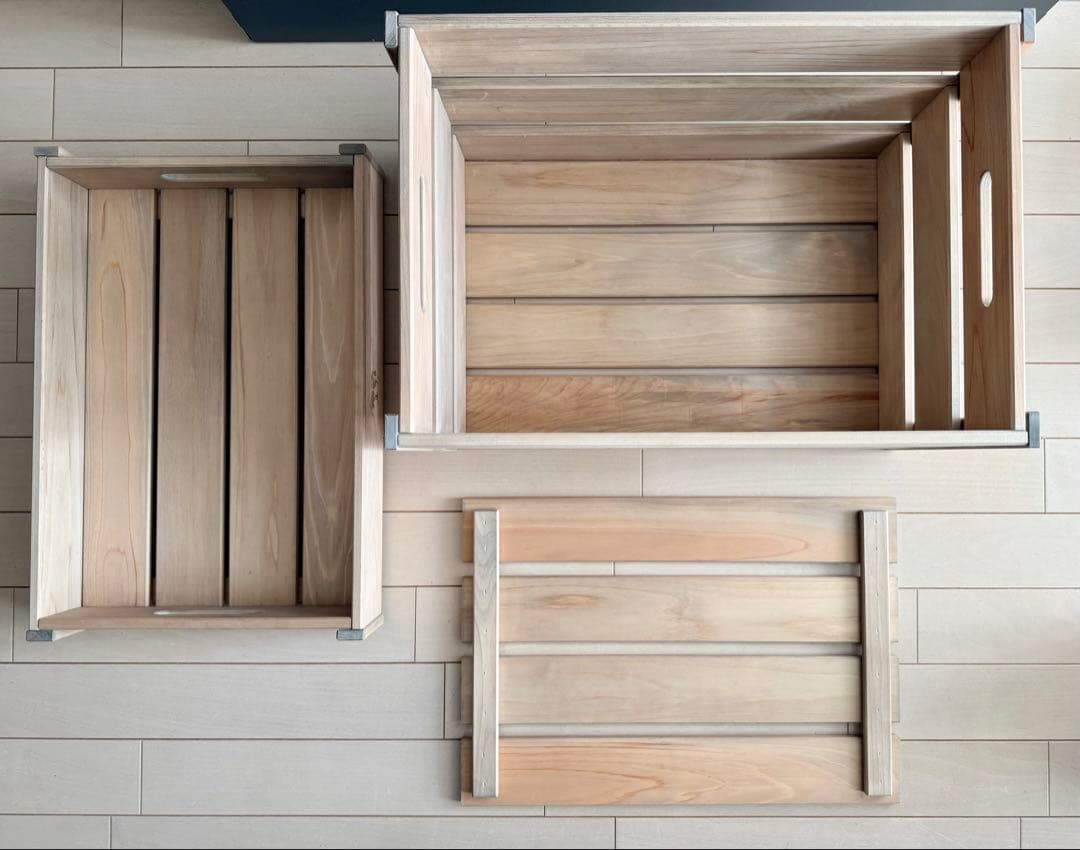 COW BOOKS ウッドボックス セット キャスター付き