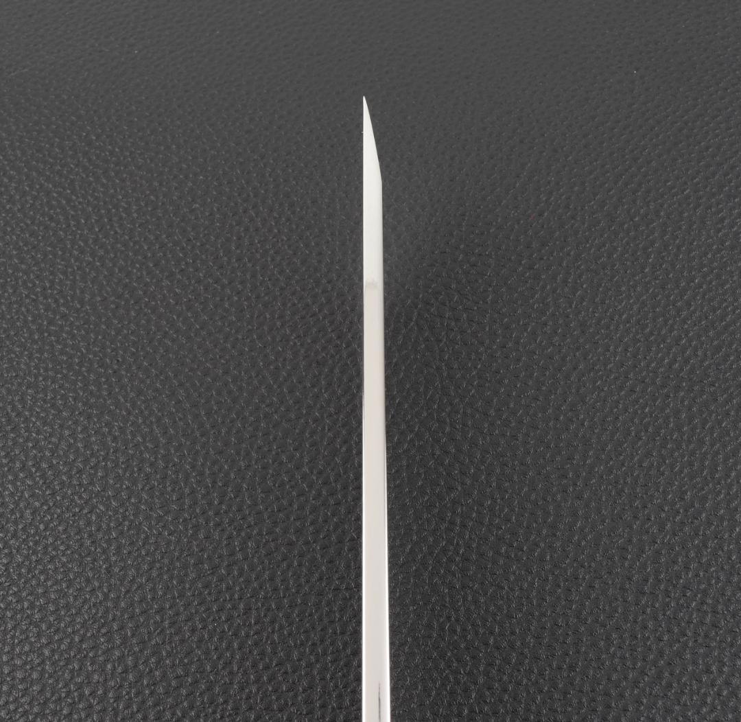 11045先丸柳刃包丁 尺三刺身包丁鏡面仕上げ刃は究極の切れ味 黒檀黒水牛八角柄