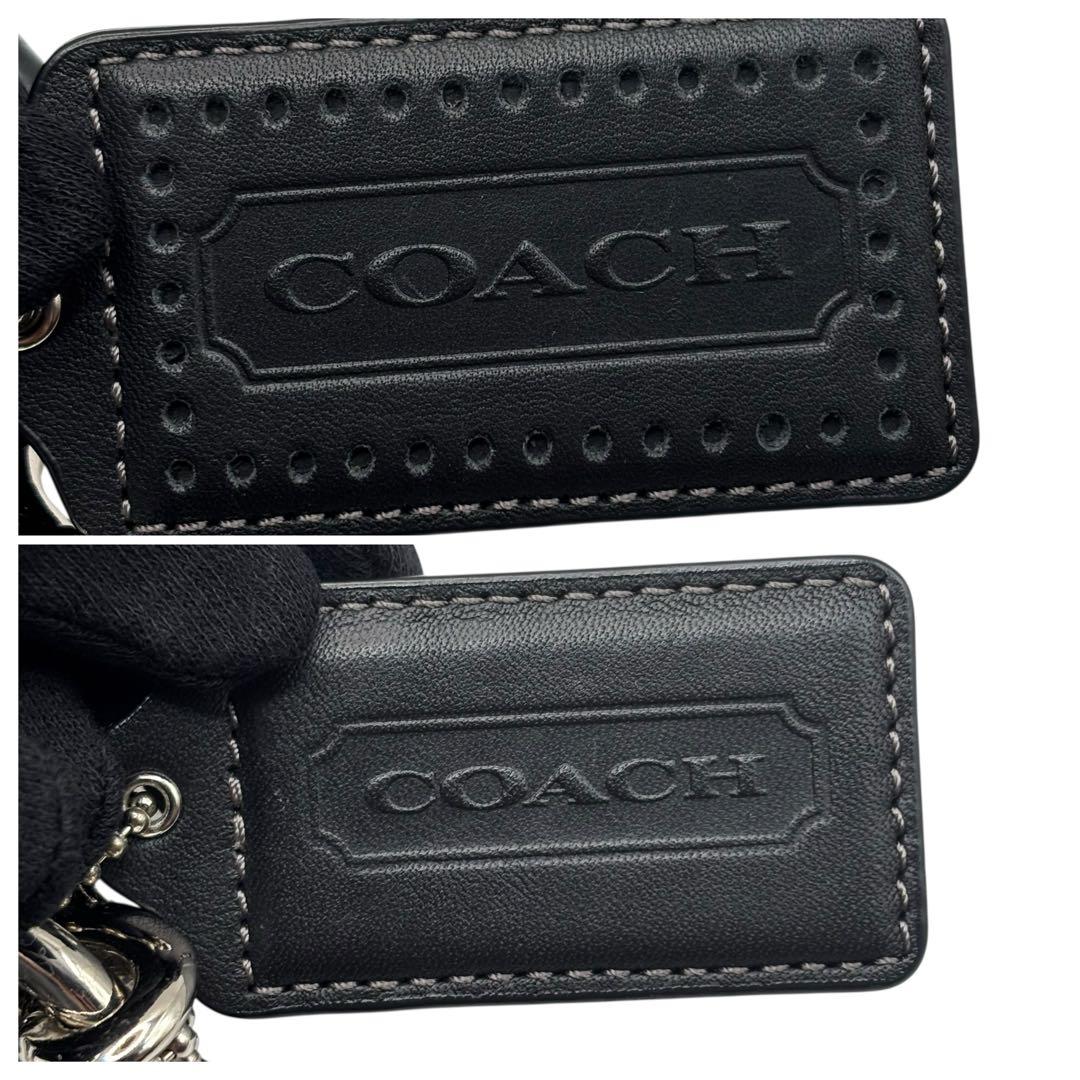 Coach ブラックレザーショルダーバッグ　y2k