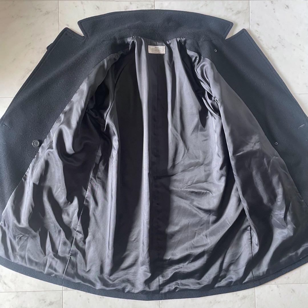 ジャーナルスタンダードレリューム 尾州ウールモッサWブレストハーフコート 黒