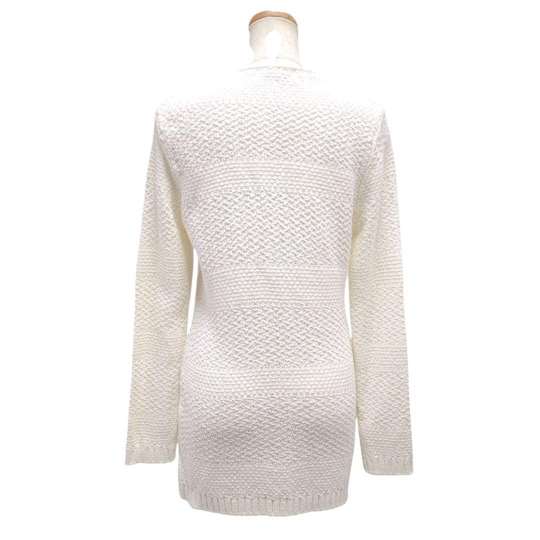 ✨️ANAYI アナイ コットンテープニットジャケット　白 36 S 金ボタン