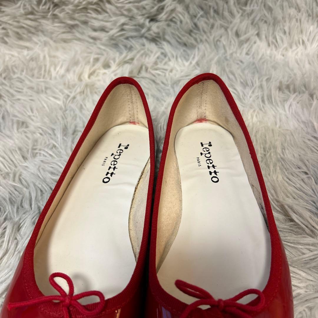 【美品】repetto Cendrillon バレエシューズ レッド 37サイズ