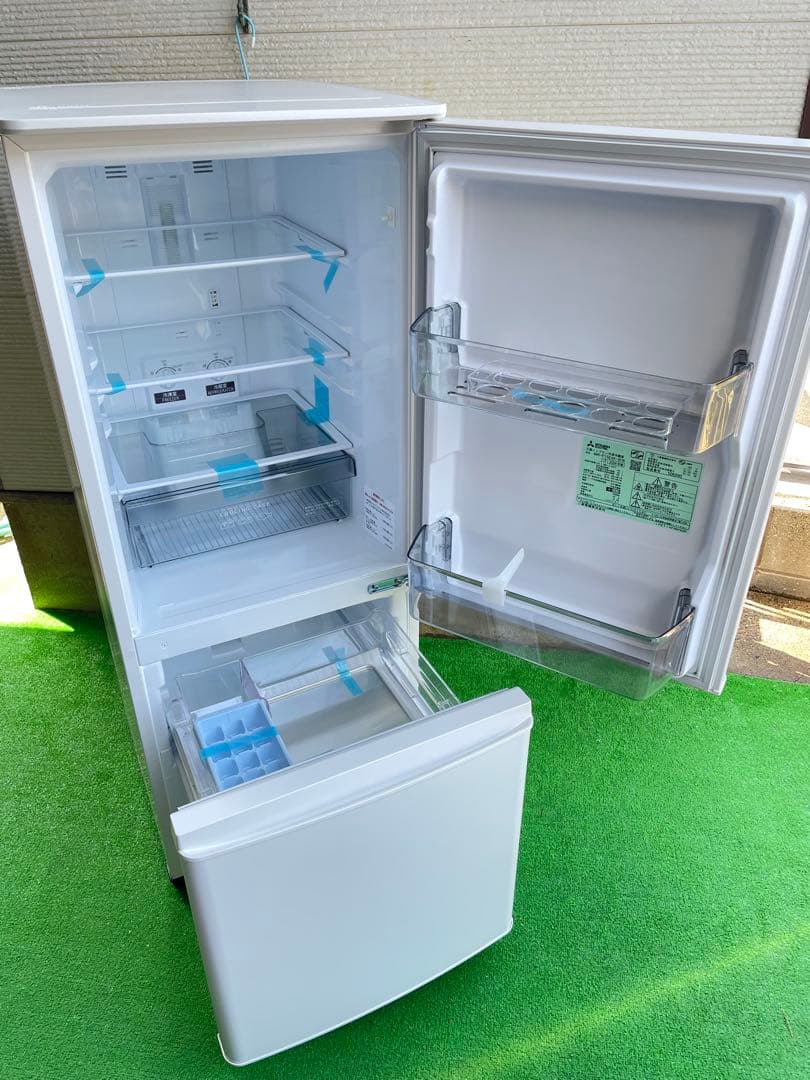 665新品✨ 三菱 おしゃれマットホワイト 2ドア冷蔵庫 146L 2024年製