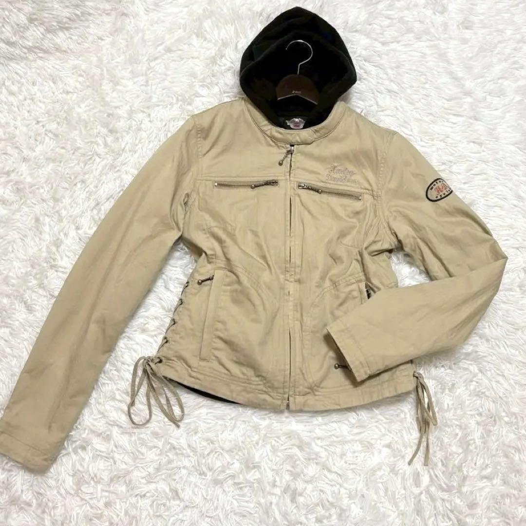 ◎ハーレーダビットソン 3way ビッグロゴ 刺繍 フード付き アメリカン 1