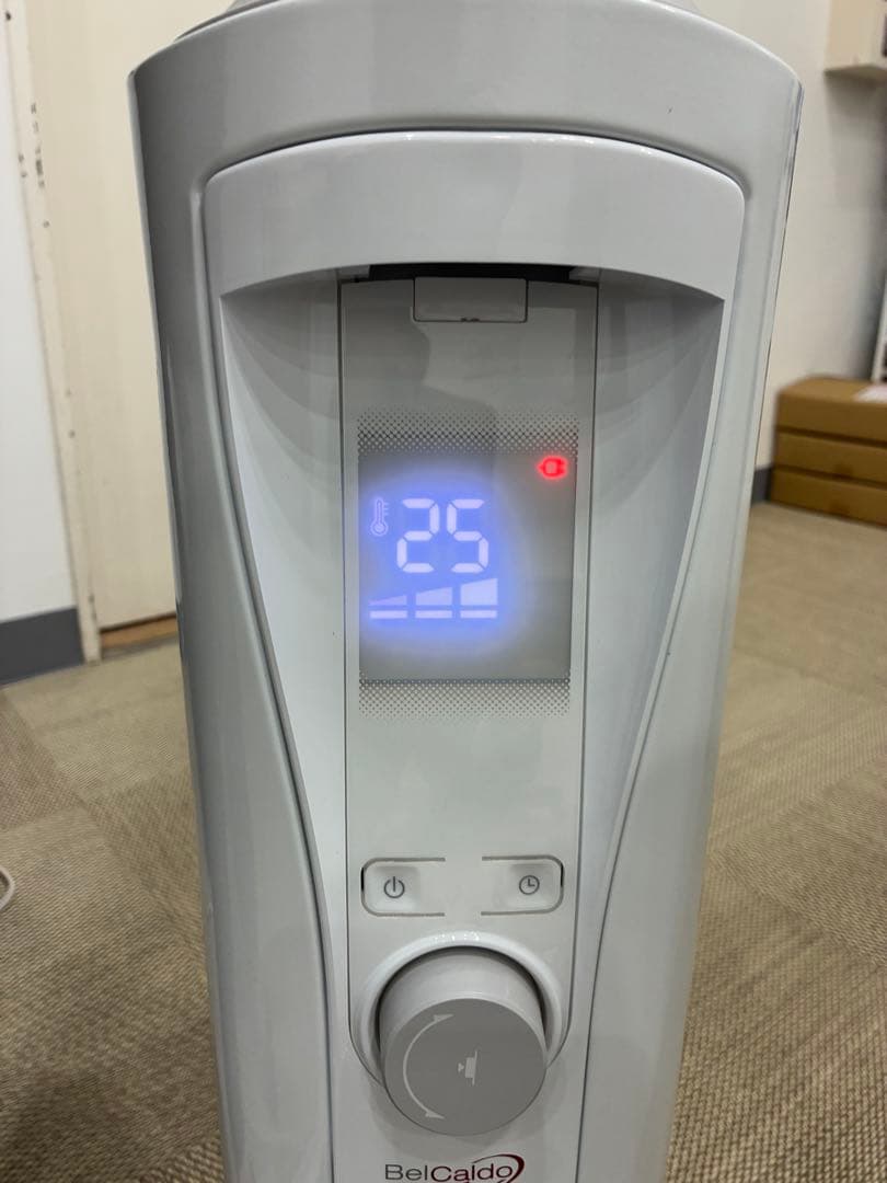 オイルヒーター ホワイト デジタル表示