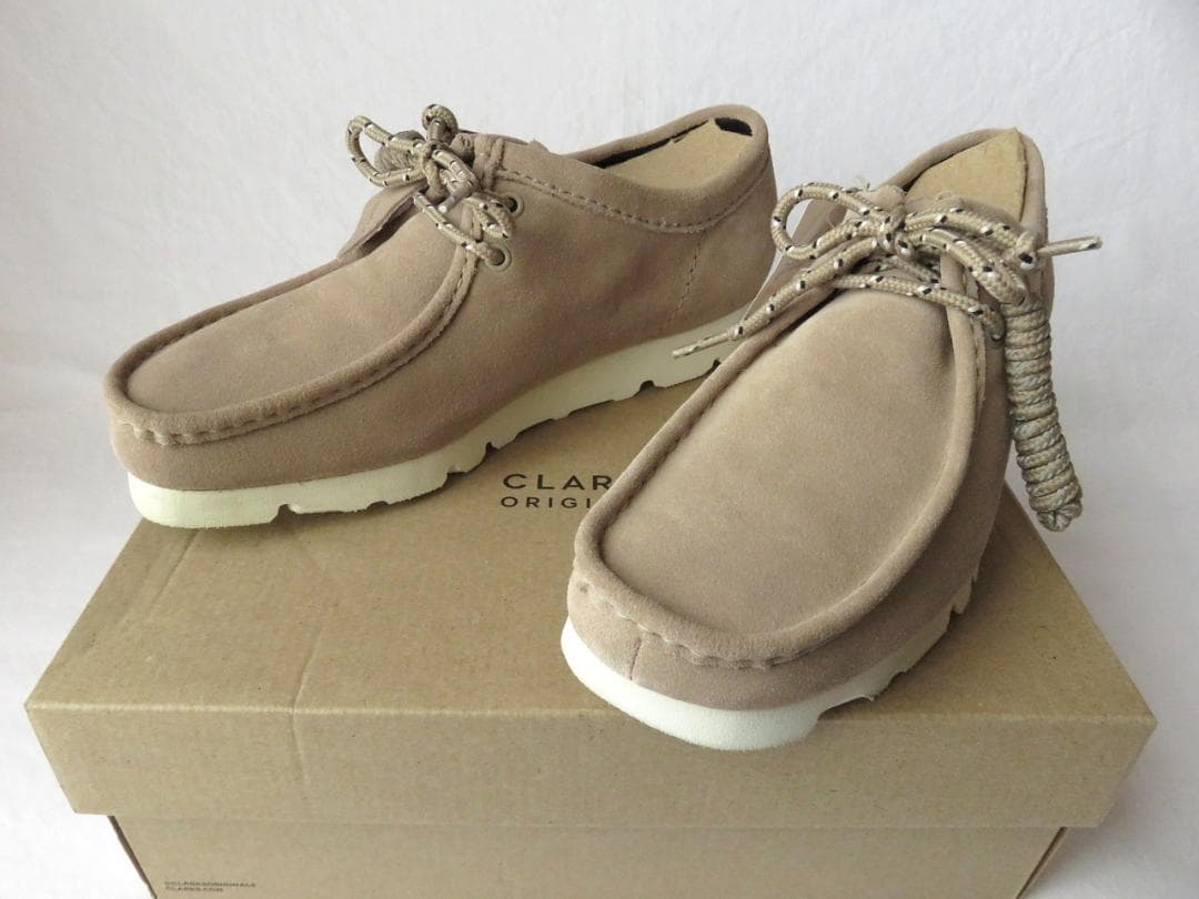 クラークス ワラビー GTX サンド UK7.5 ゴアテックス 防水 ビブラム