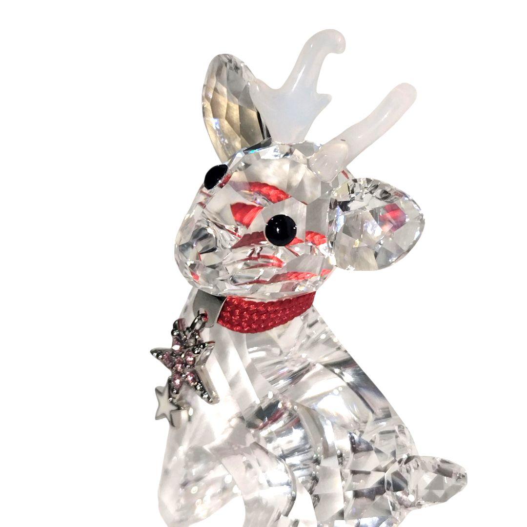 SWAROVSKI クリスタルフィギュア クリスマスベビートナカイ オブジェ