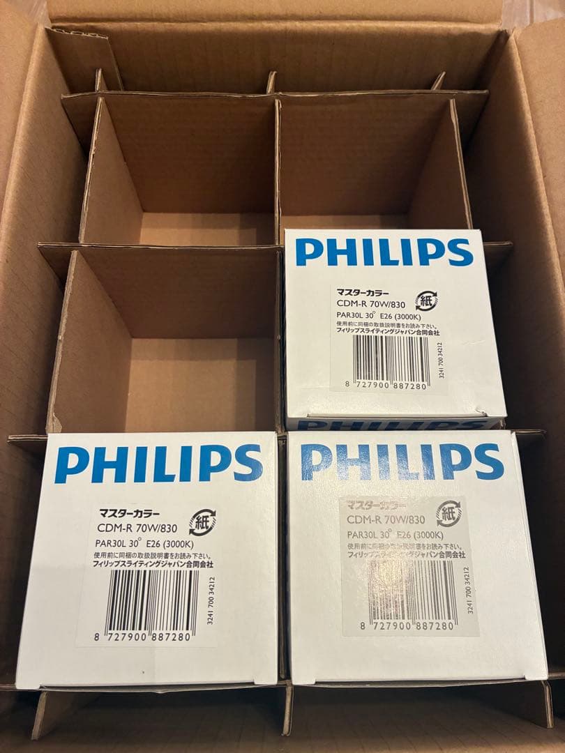 フィリップス 高効率セラミックメタルハライドランプ 電球色×3個