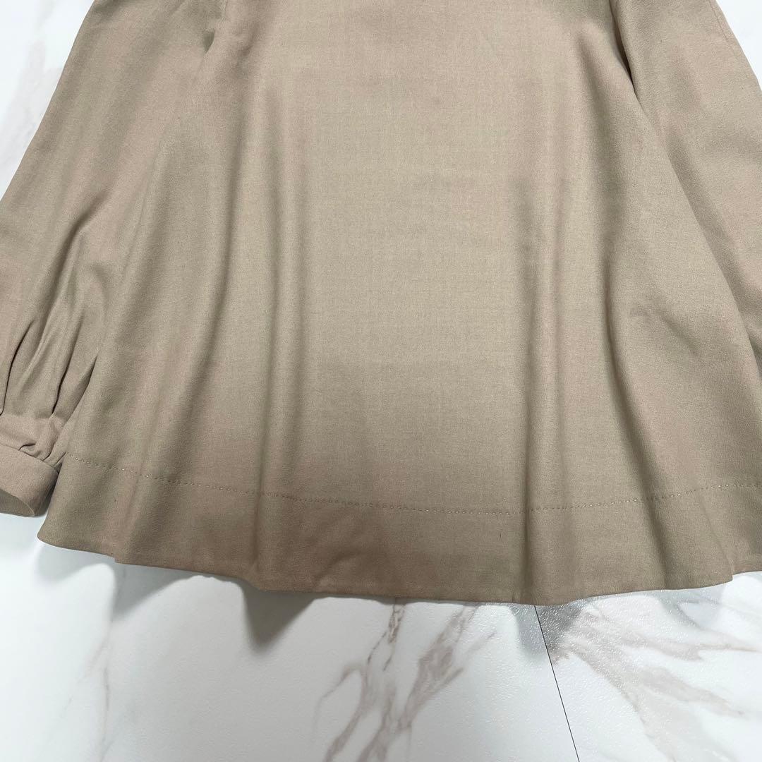 ADORE アドーア ブラウス シャツ 袖リボン ウール ベージュ 38