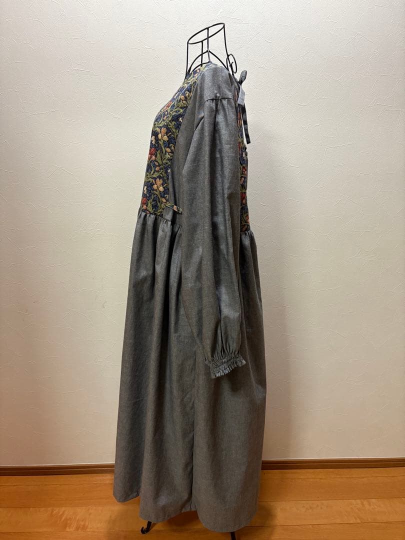 割烹着 おしゃれ ハンドメイド【ウィリアム モリス アイリス】