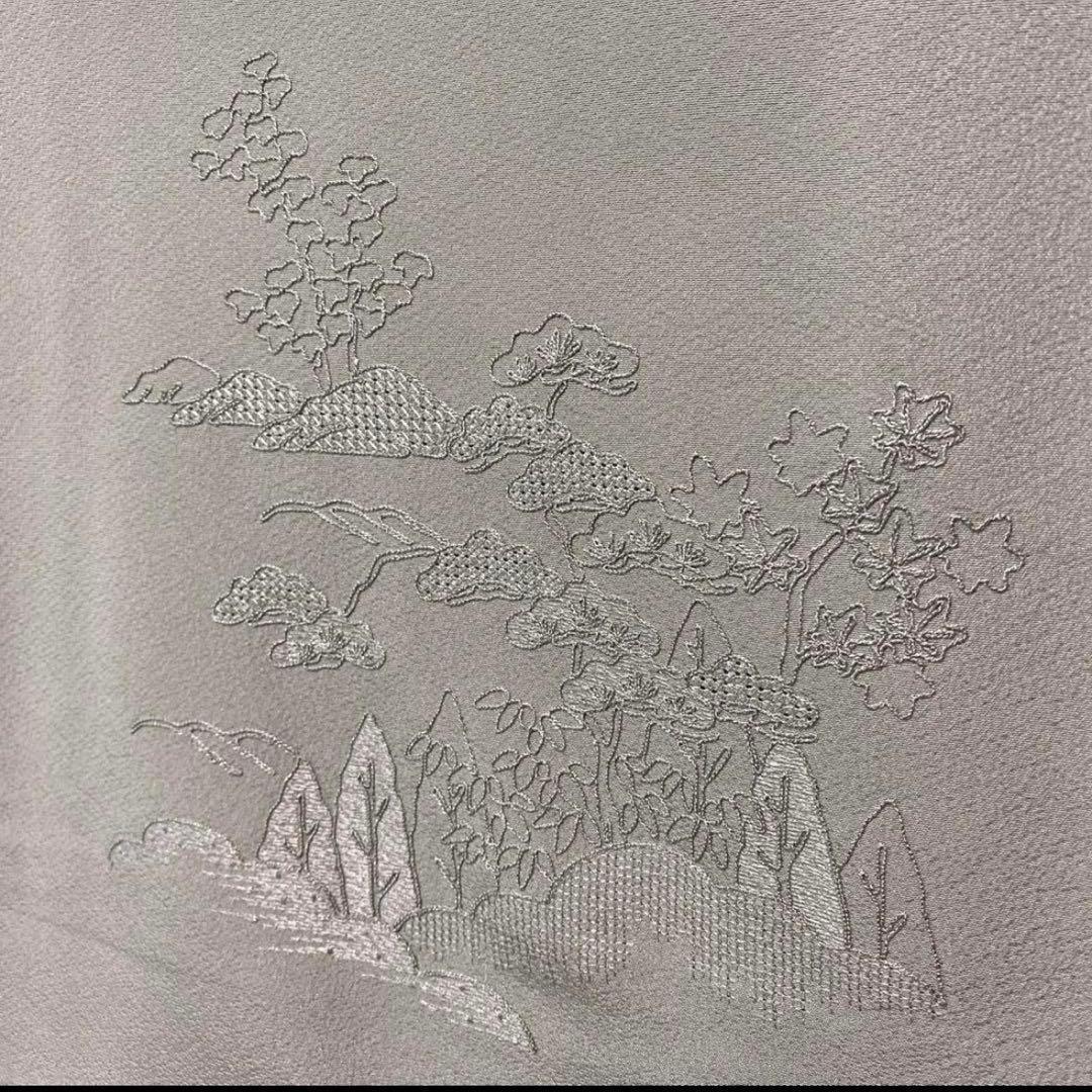 YU-041 総手刺繍 訪問着付下げ 汕頭刺繍 御所解 松竹梅 一つ紋 逸品