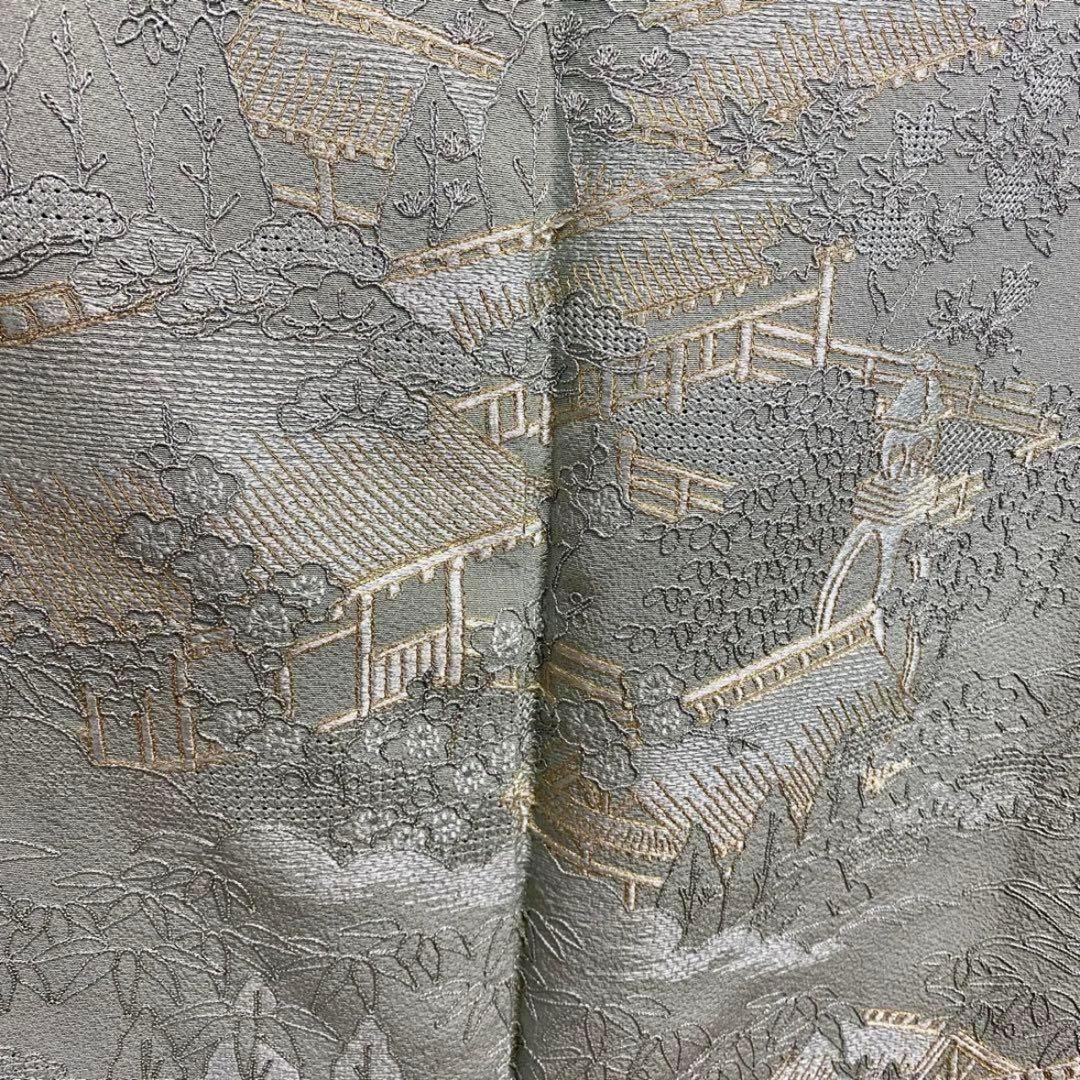 YU-041 総手刺繍 訪問着付下げ 汕頭刺繍 御所解 松竹梅 一つ紋 逸品