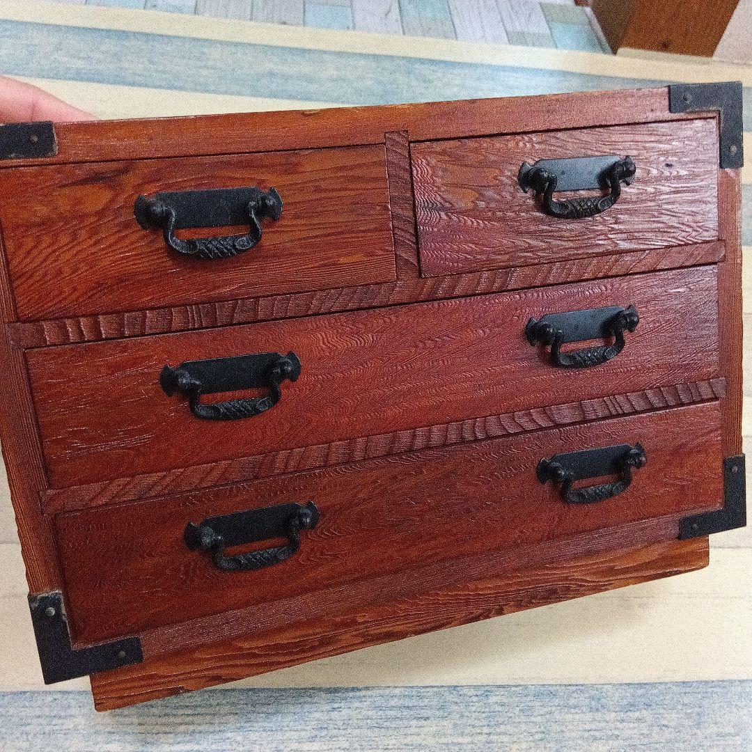 古道具　アンティーク　雑貨　和箪笥　木製引き出し　小物入れ　昭和レトロ　木箱