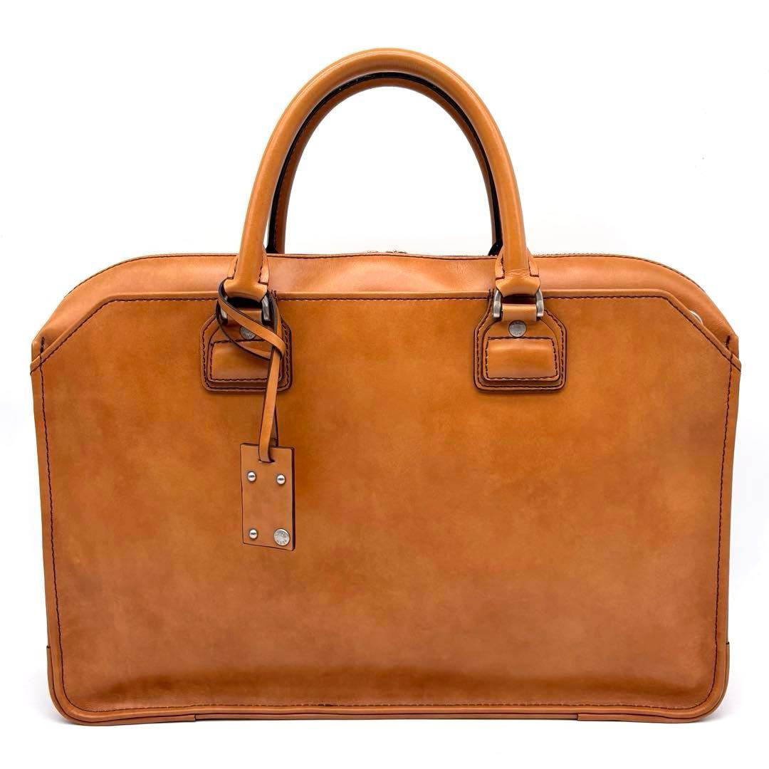 ✨美品✨エルゴポック　ビジネスバッグ　A4可　2way　オールレザー　キャメル