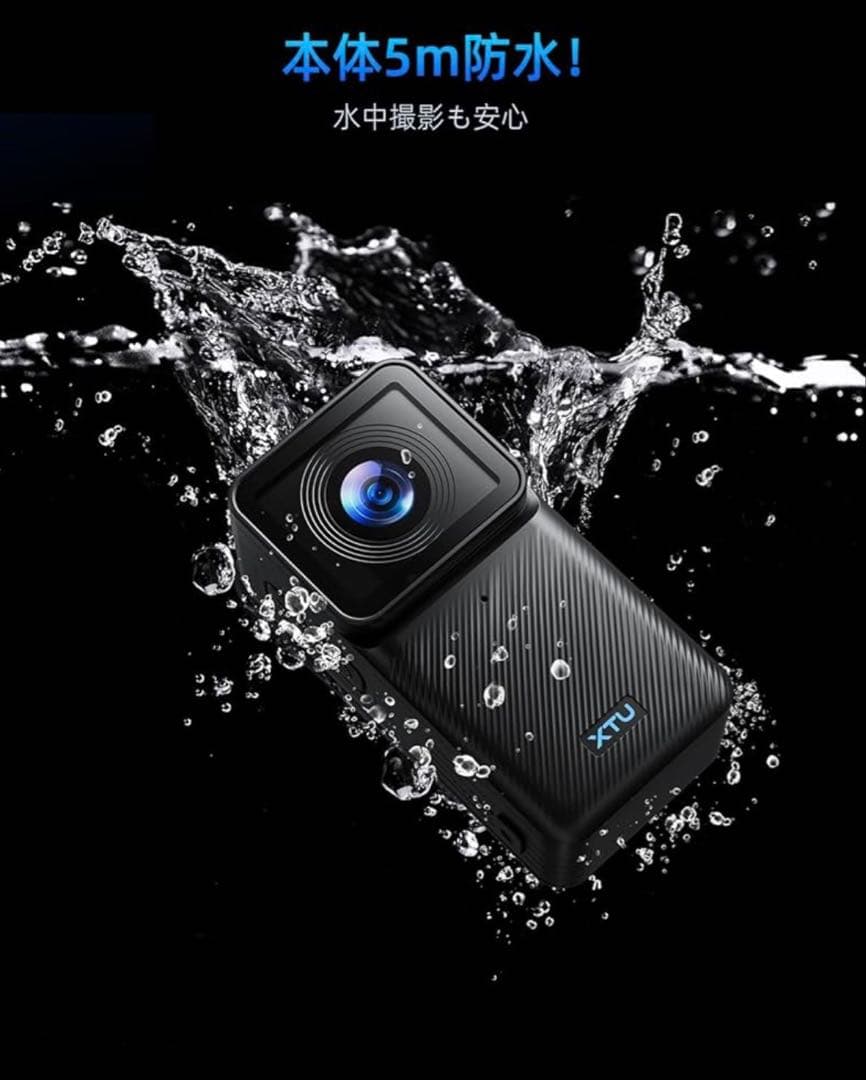 アクションカメラ 5K 32MP 超小型 vlogカメラ 日本語説明書付き