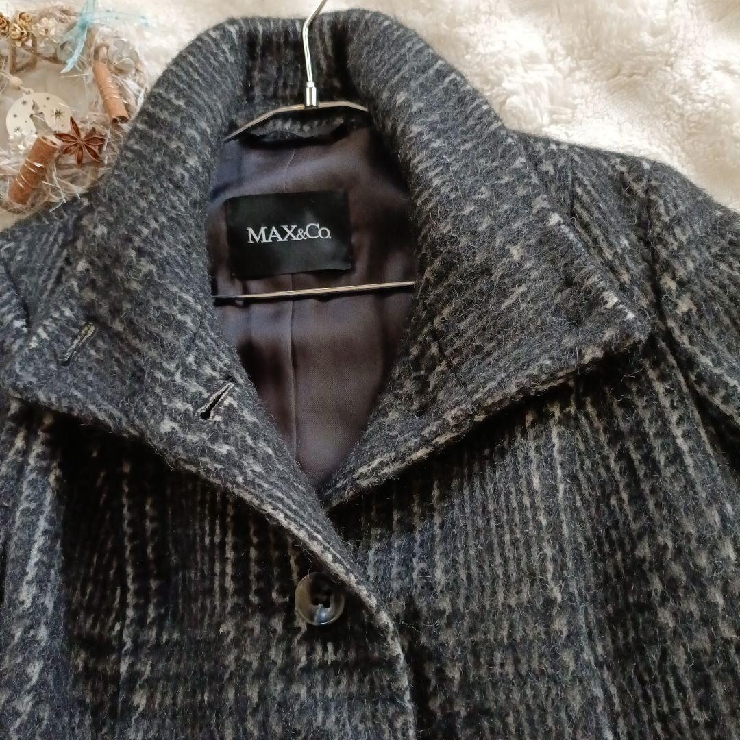 Max&Co 2wayツイードコート　アルパカ　モヘヤ　プリーツ