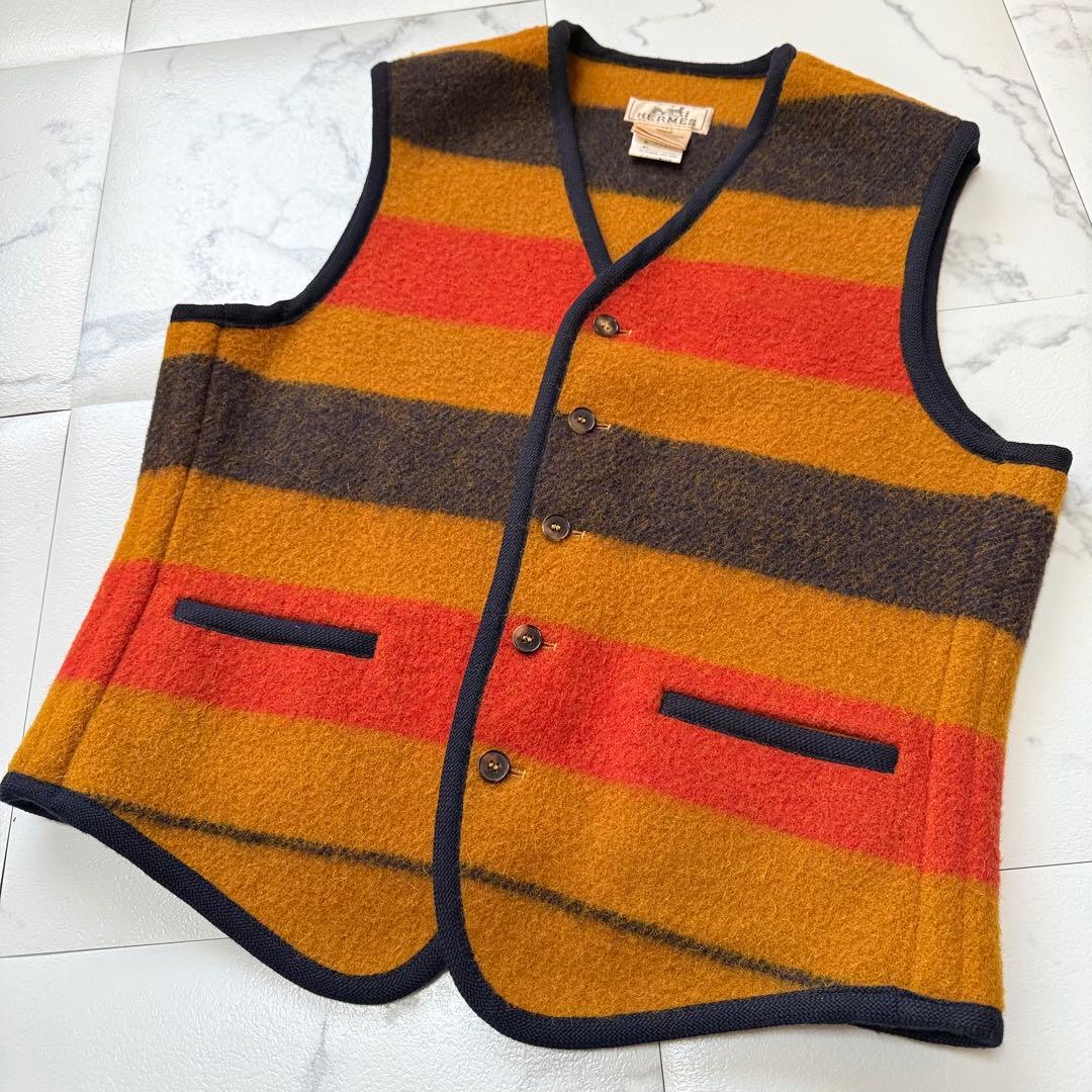 HERMES エルメス ヴィンテージ ロカバール ウール100％ ベスト　46