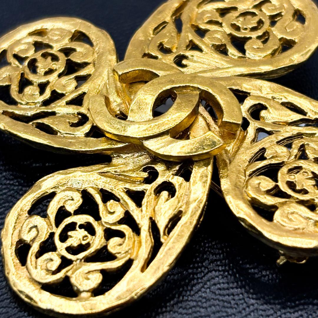 値下品 極美品 シャネル ピンブローチ 95A ゴールド ビンテージ ココマーク