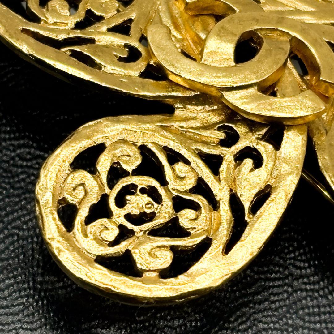 値下品 極美品 シャネル ピンブローチ 95A ゴールド ビンテージ ココマーク