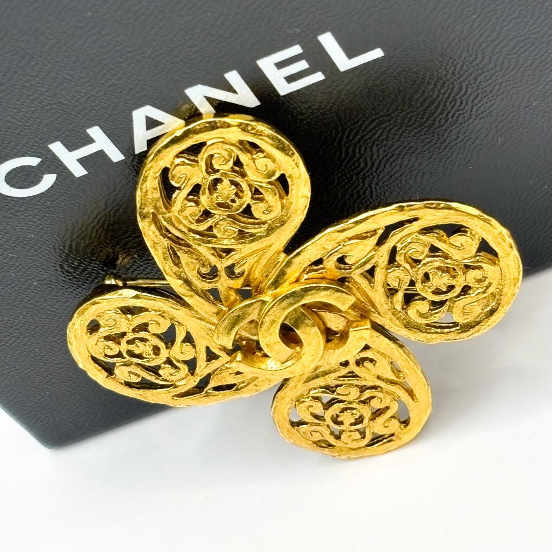 値下品 極美品 シャネル ピンブローチ 95A ゴールド ビンテージ ココマーク