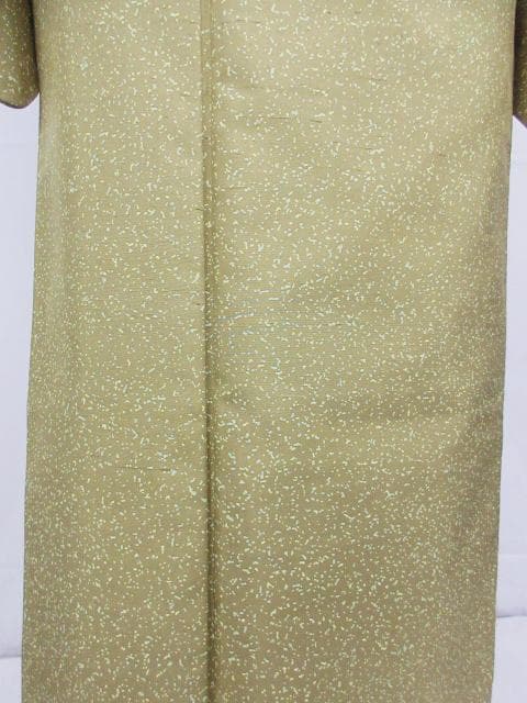 未着用に近い！牛首紬＊たたき染め＊桑染色＊紬＊高級＊着物＊１６３ｃｍ＊裄６５