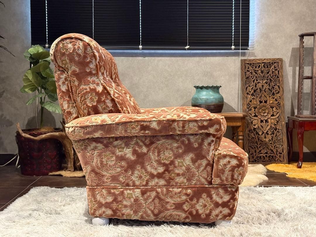 ソファ　ベロア　クラシック　金華山織　クラシカル　レッド　ヴィンテージ　IZ