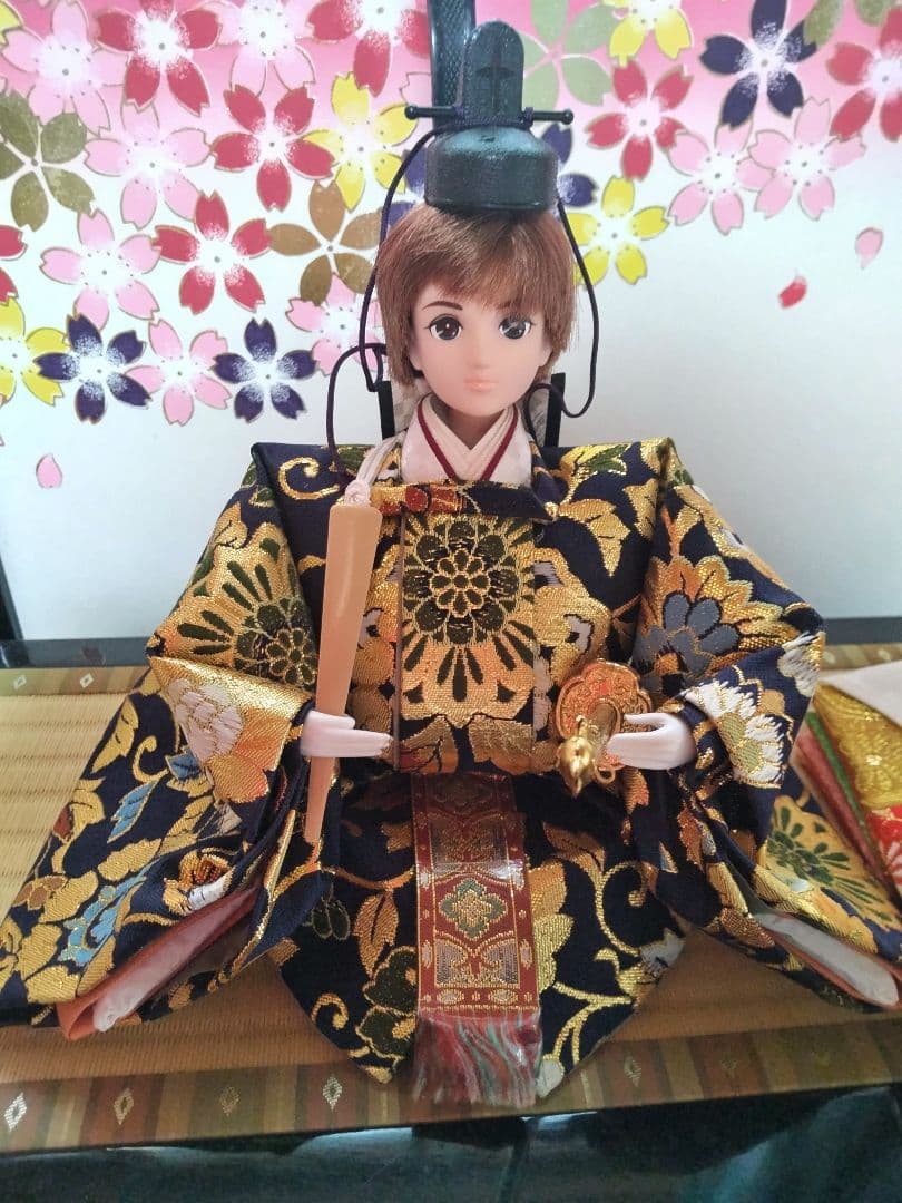 リカちゃん　雛人形 ④ 親王と三人官女（リメイク品）