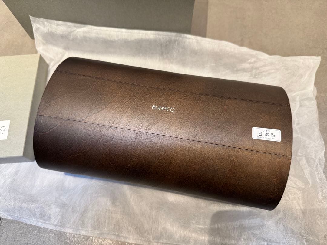 新品未使用　BUNACO ティッシュボックスケース SWING ダークブラウン色