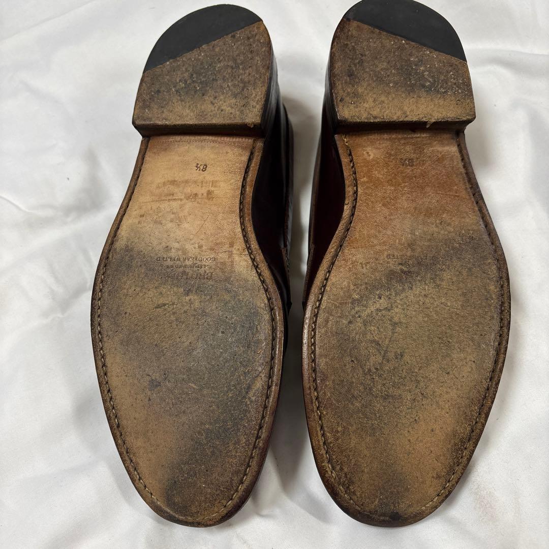 ブルックスブラザーズ　ダークブラウン レザー ローファー