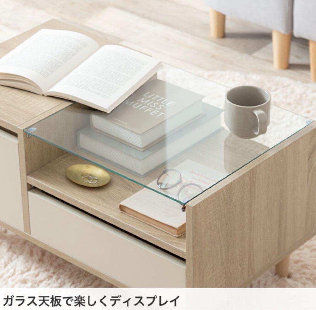 【幅75cm】ドレッサーテーブル 収納付き ディスプレイ収納付き コンパクト