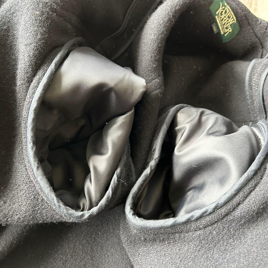 NEW YORKER MOORBROOK ヘリンボーン ダッフルコート L 黒