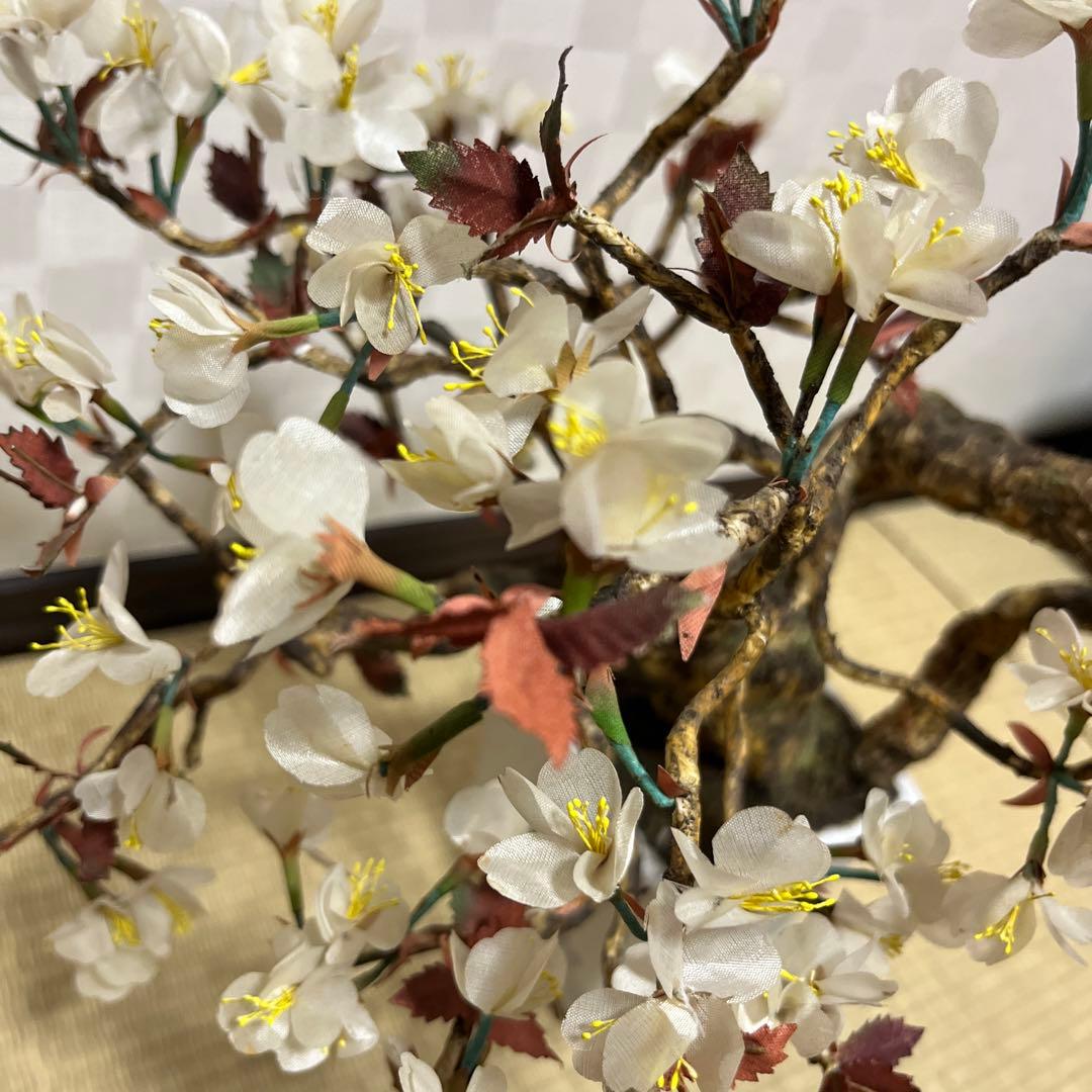 桜の造花 盆栽風アートフラワー 陶器鉢付き
