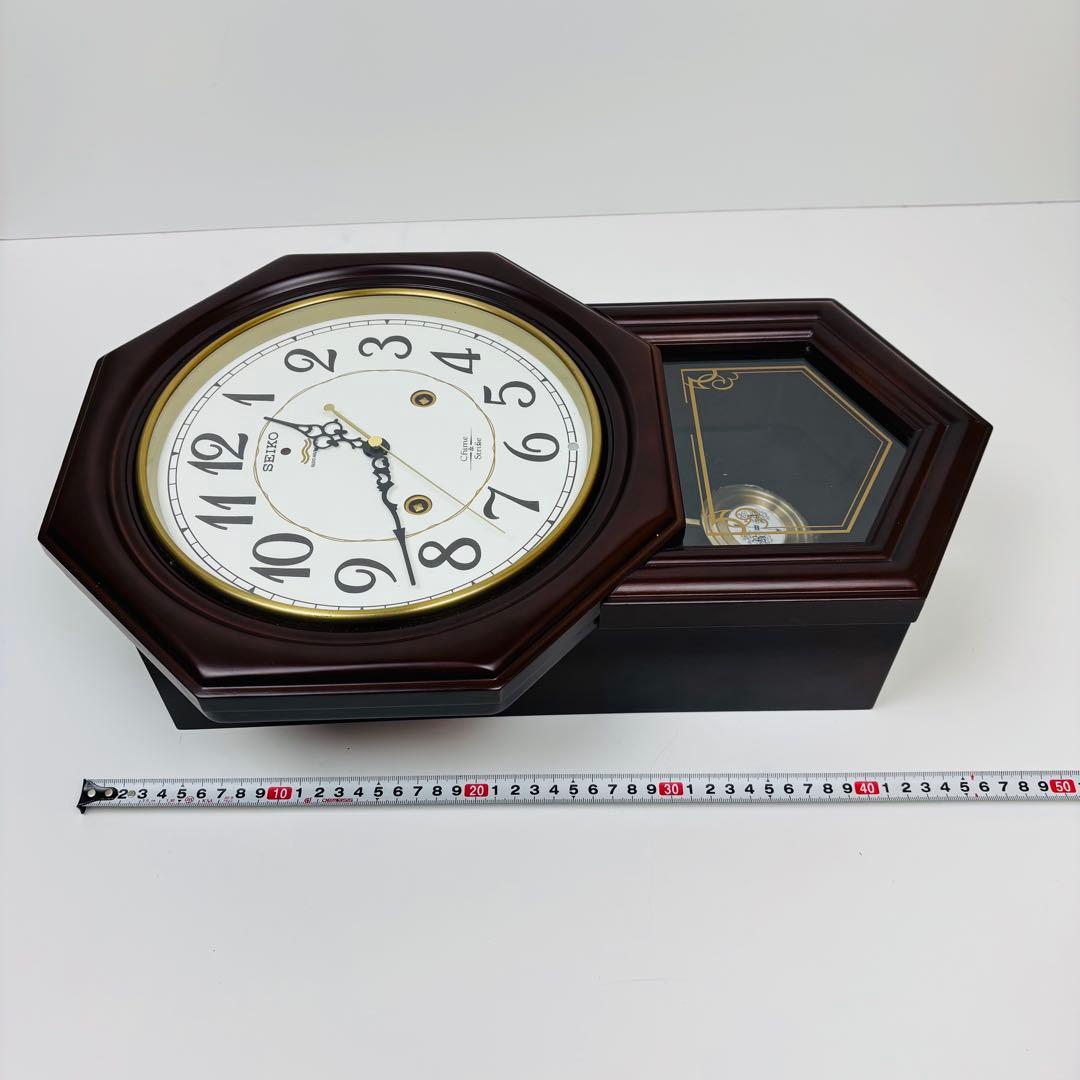 【美品】SEIKO セイコー　RQ205B 電波時計　柱時計