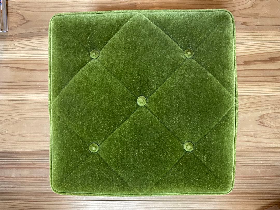 最終値下げ　カリモク60 オットマン モケットグリーン　ミッドセンチュリー