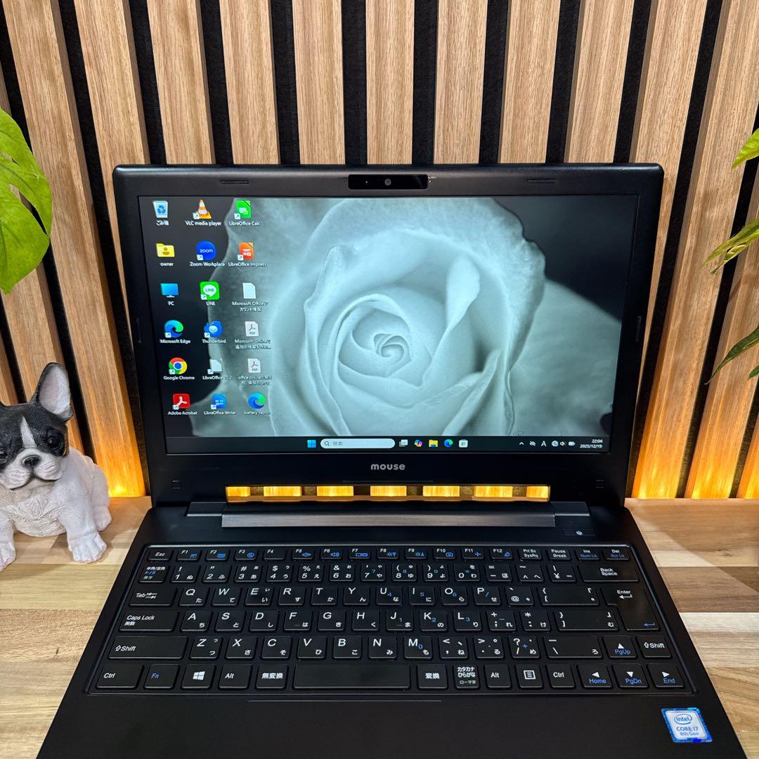 準美品‼️Mouse☘️最高峰i7☘SSD512GB☘️フルHD☘ノートパソコン