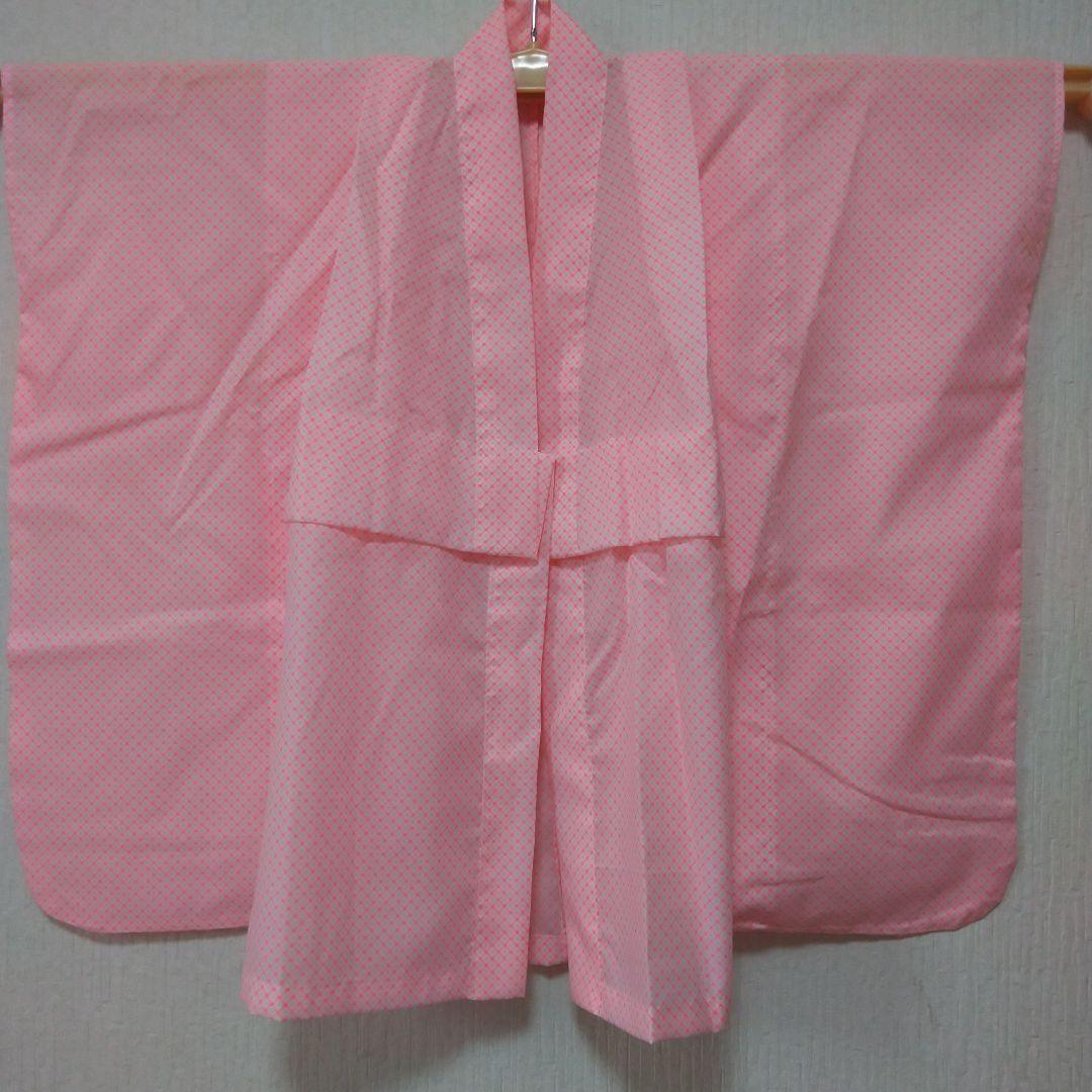 値下【美品】七五三　3歳　女の子　被布コート　着物セット　オレンジ（7点セット）