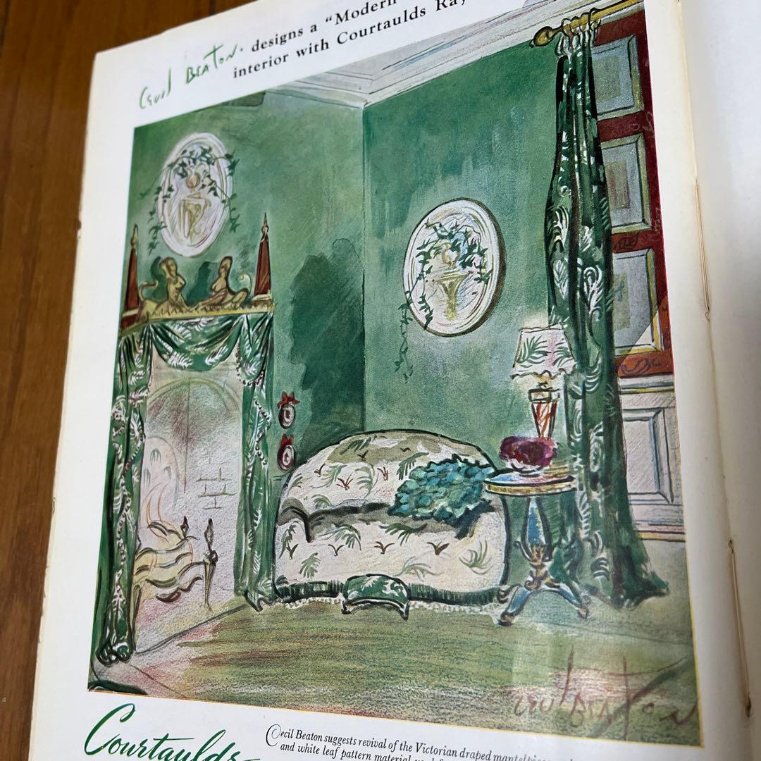 セシルビートン 顔写真入り絵画使用広告　1946年