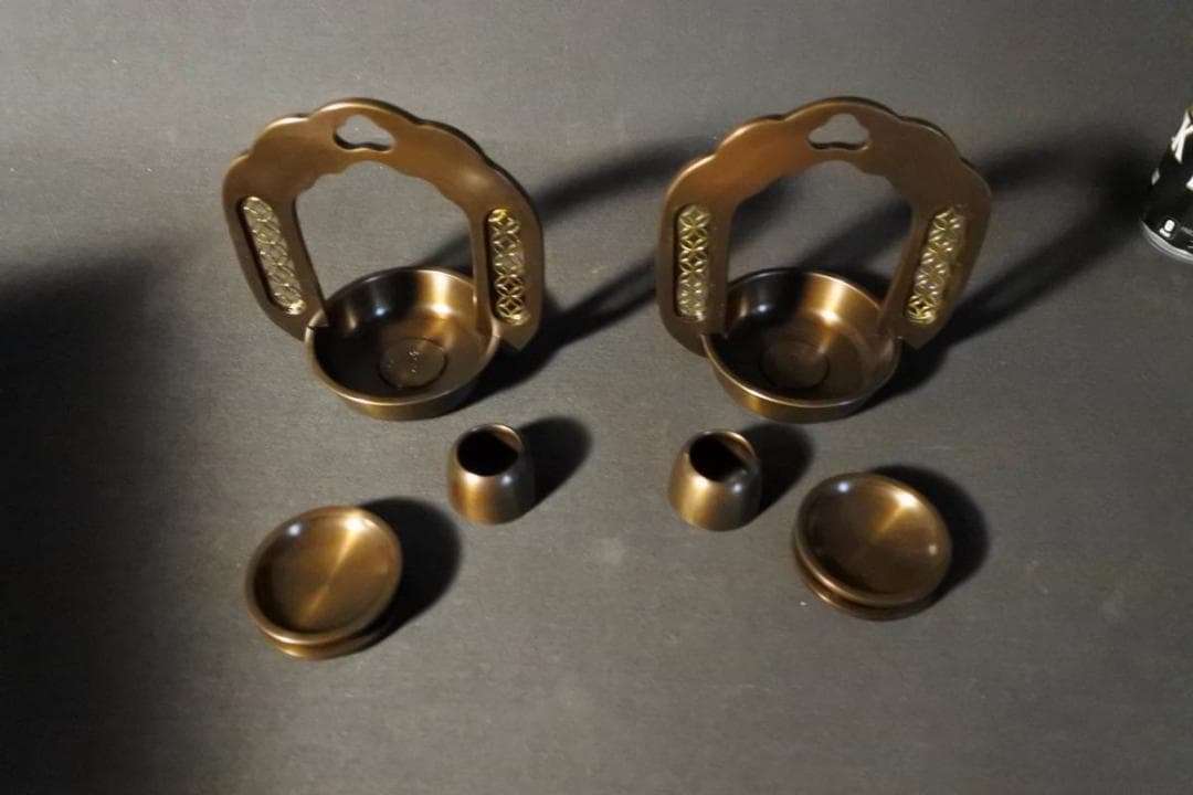 限定値下　保管品展示品　唐木用リン灯　長さ43㎝　中サイズ用　宣徳色　(れ15）