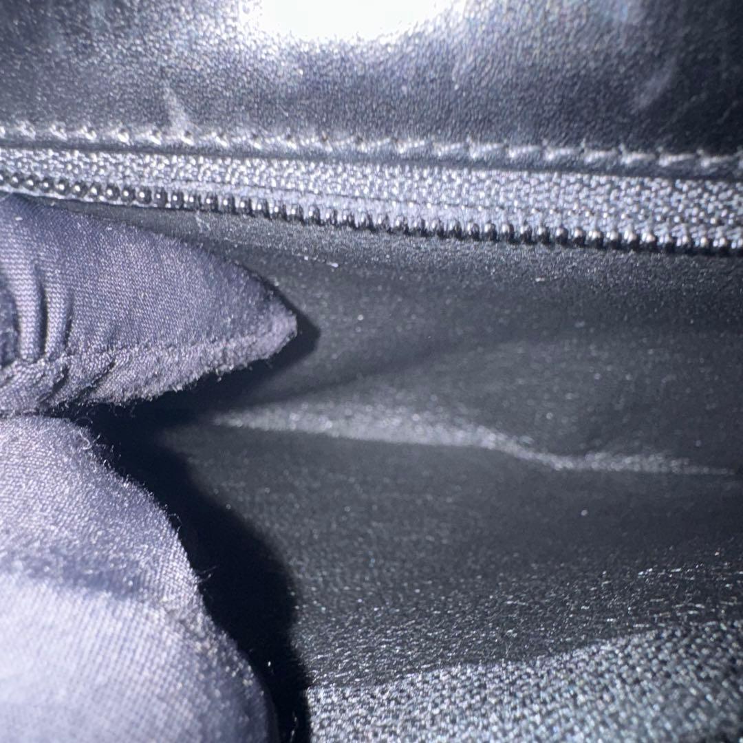 シャネル CHANEL チェーンショルダーバッグ エナメル パテントレザー 黒